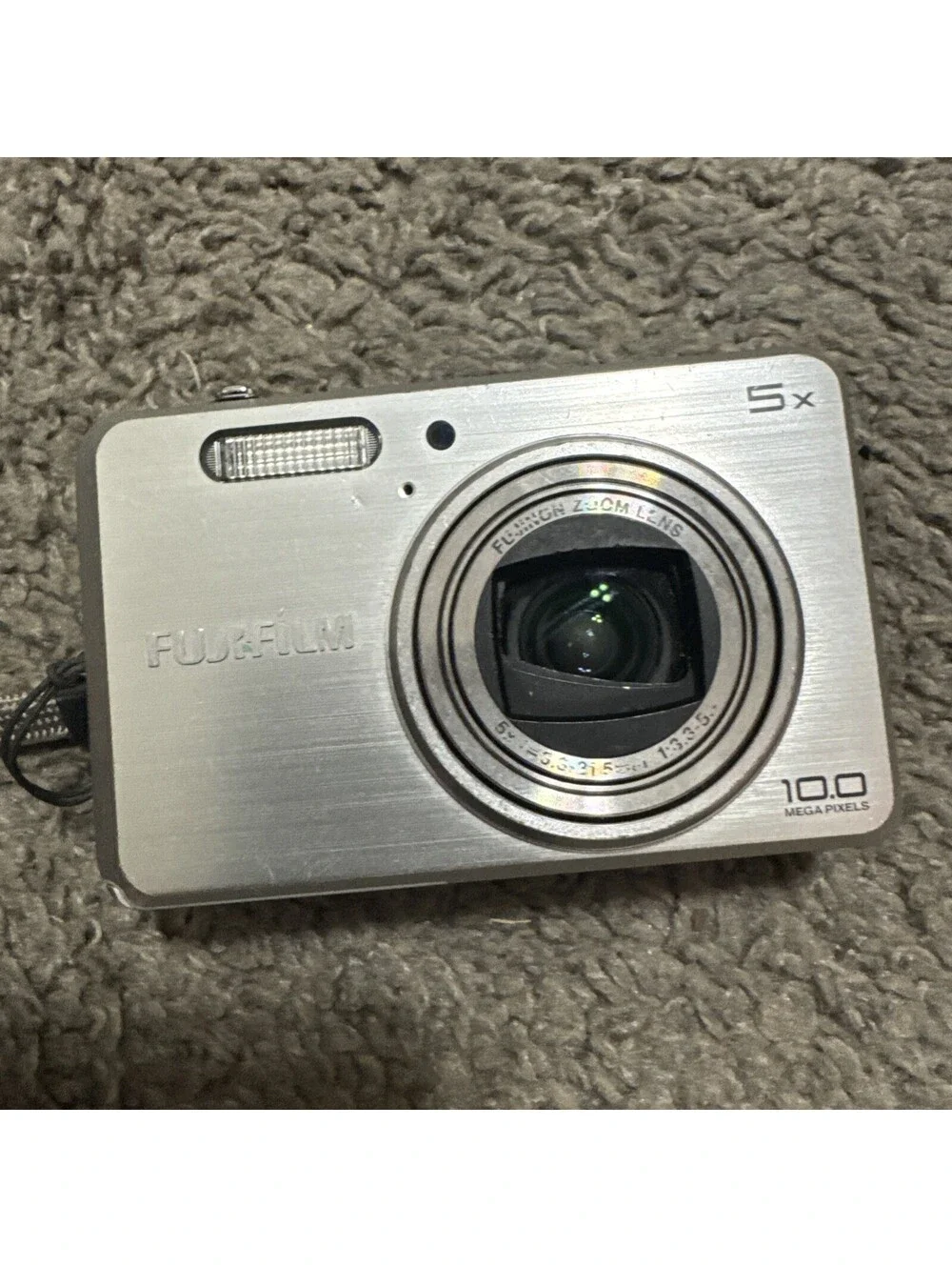 Fujifilm Digital Camera FinePix J100 10.0MP Silver Tested Works No Battery